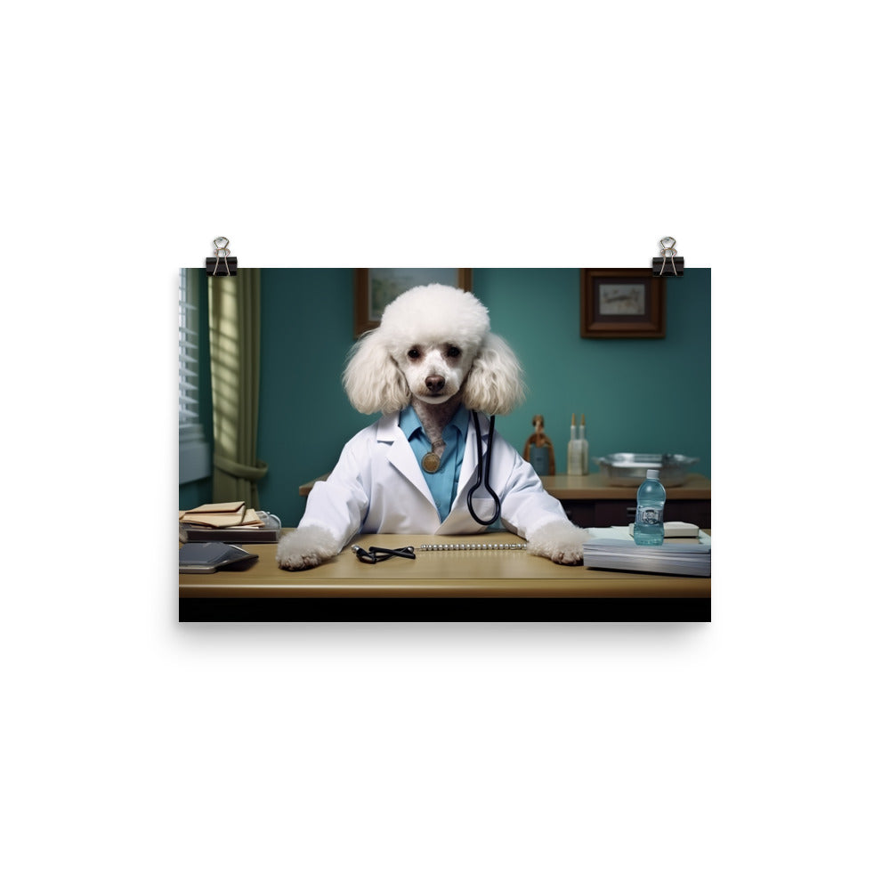 Poodle Doctor Photo paper poster - PosterfyAI.com