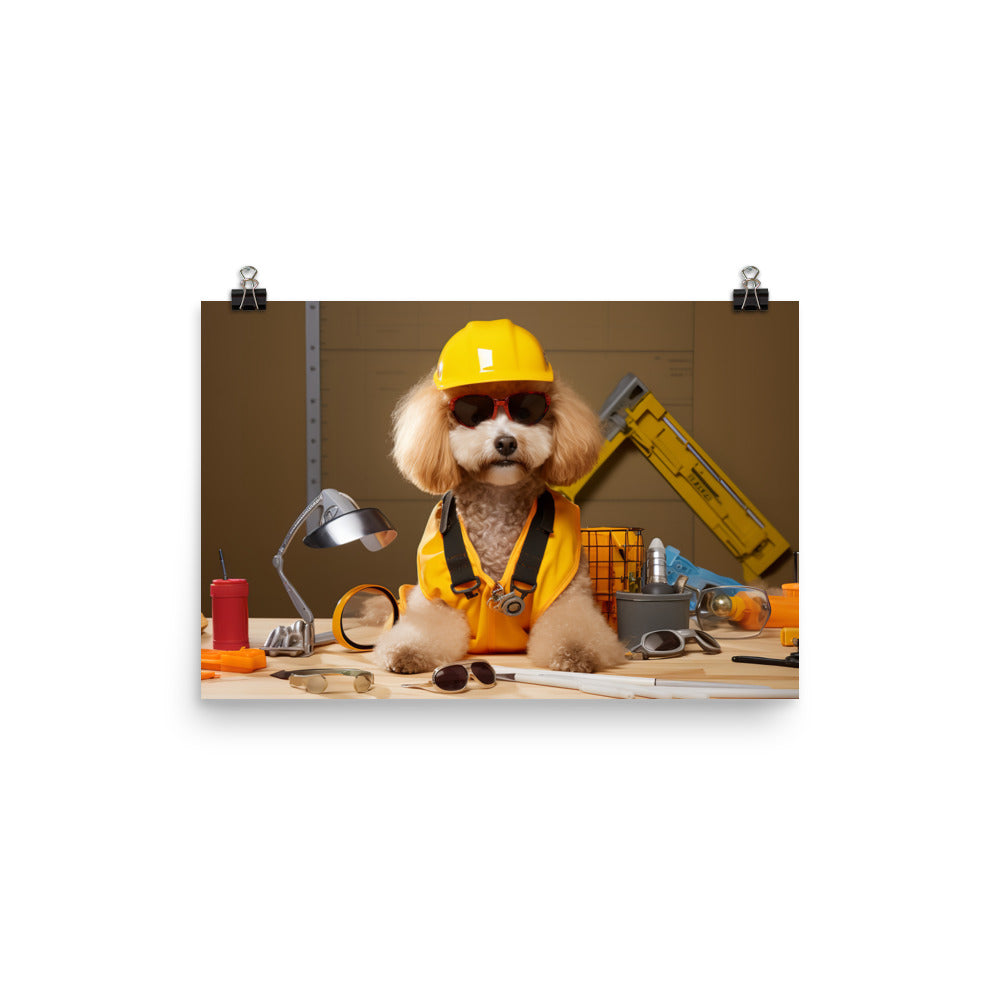 Poodle Contractor Photo paper poster - PosterfyAI.com