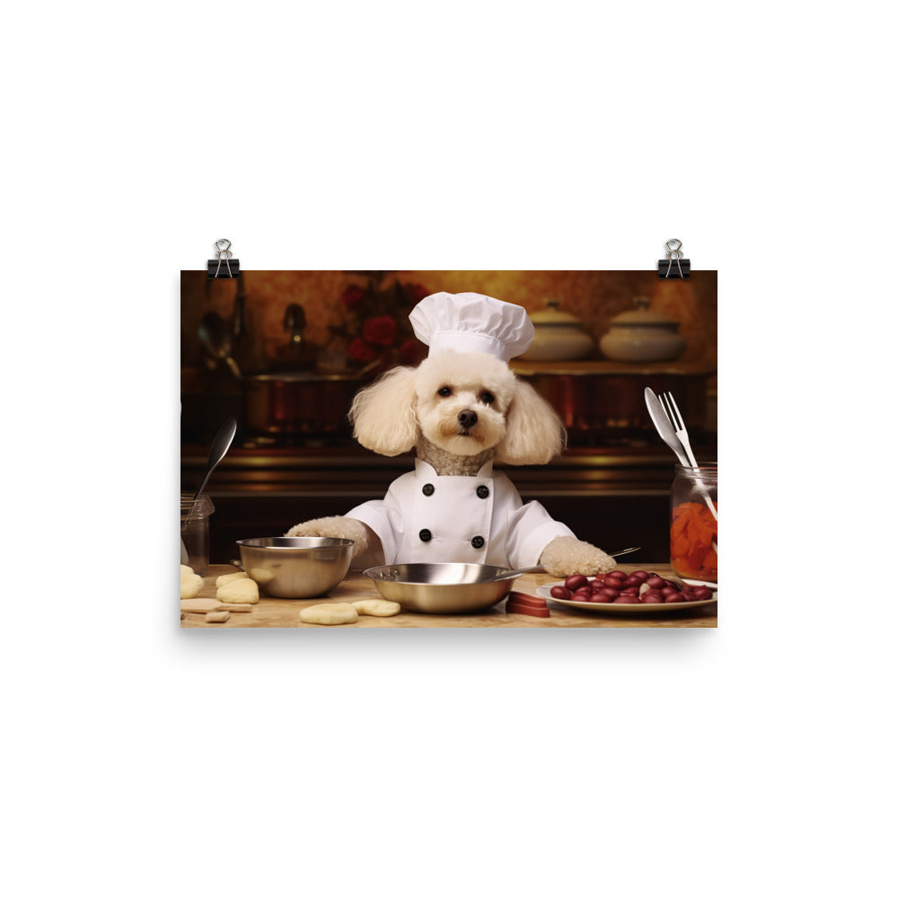 Poodle Chef Photo paper poster - PosterfyAI.com