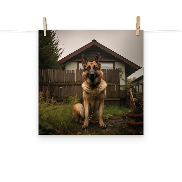 German Shepherd Photo paper poster - PosterfyAI.com