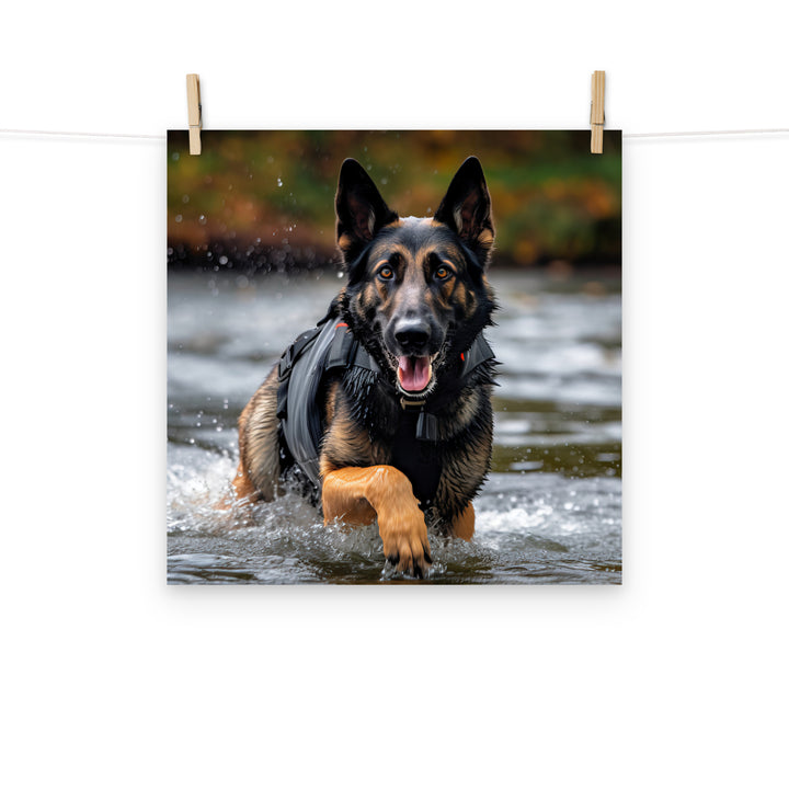 German Shepherd Photo paper poster - PosterfyAI.com