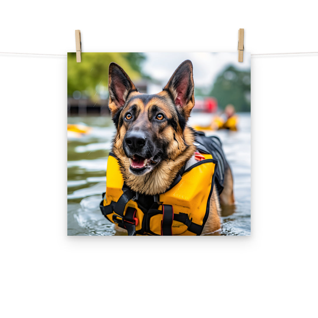 German Shepherd Photo paper poster - PosterfyAI.com