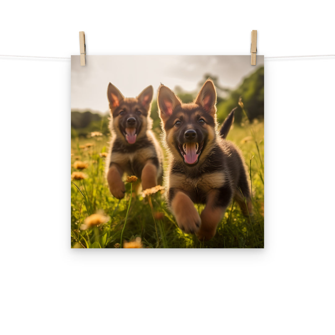 German Shepherd Photo paper poster - PosterfyAI.com