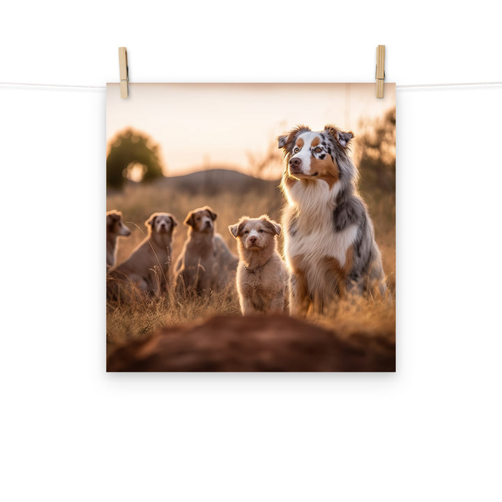 Australian Shepherd Photo paper poster - PosterfyAI.com