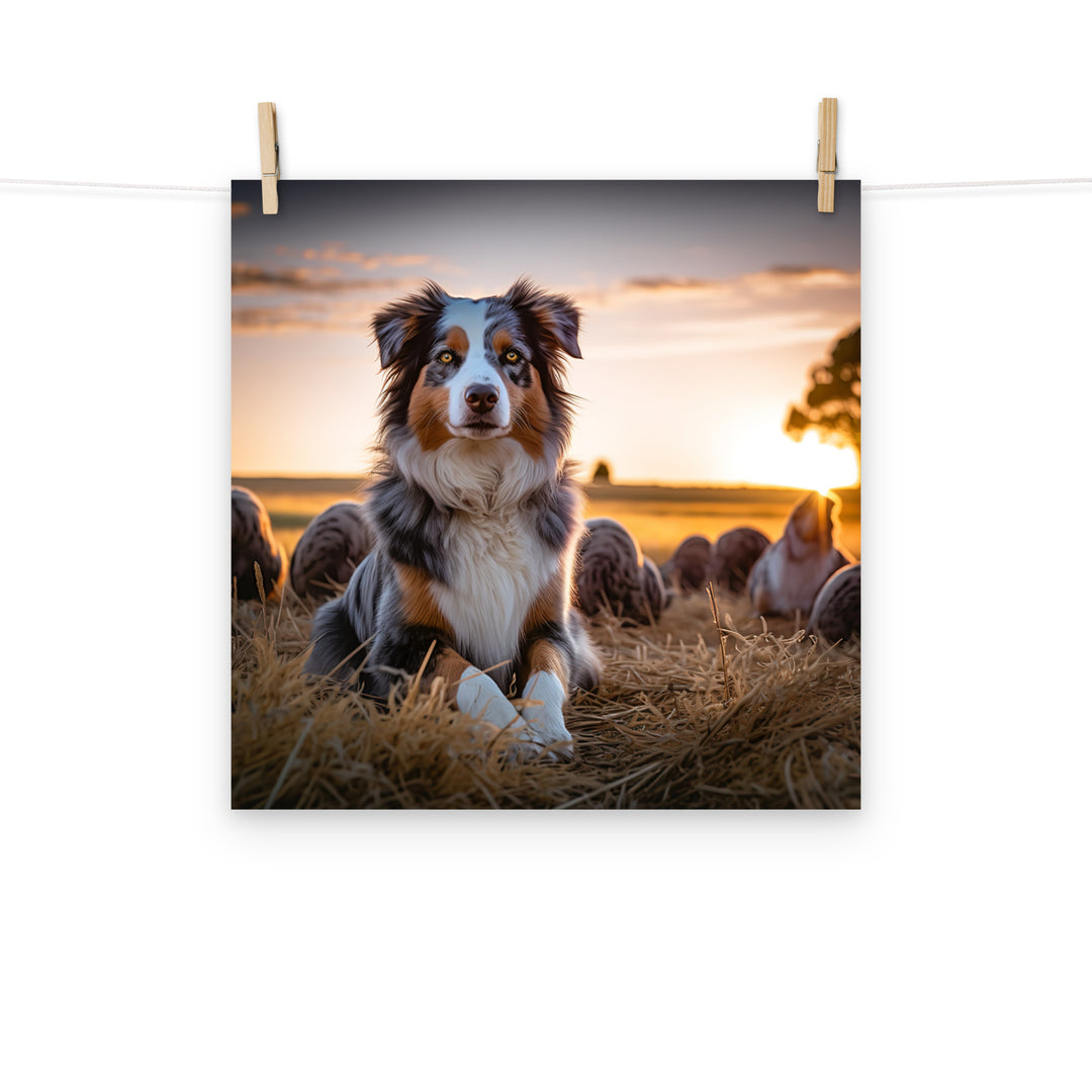 Australian Shepherd Photo paper poster - PosterfyAI.com