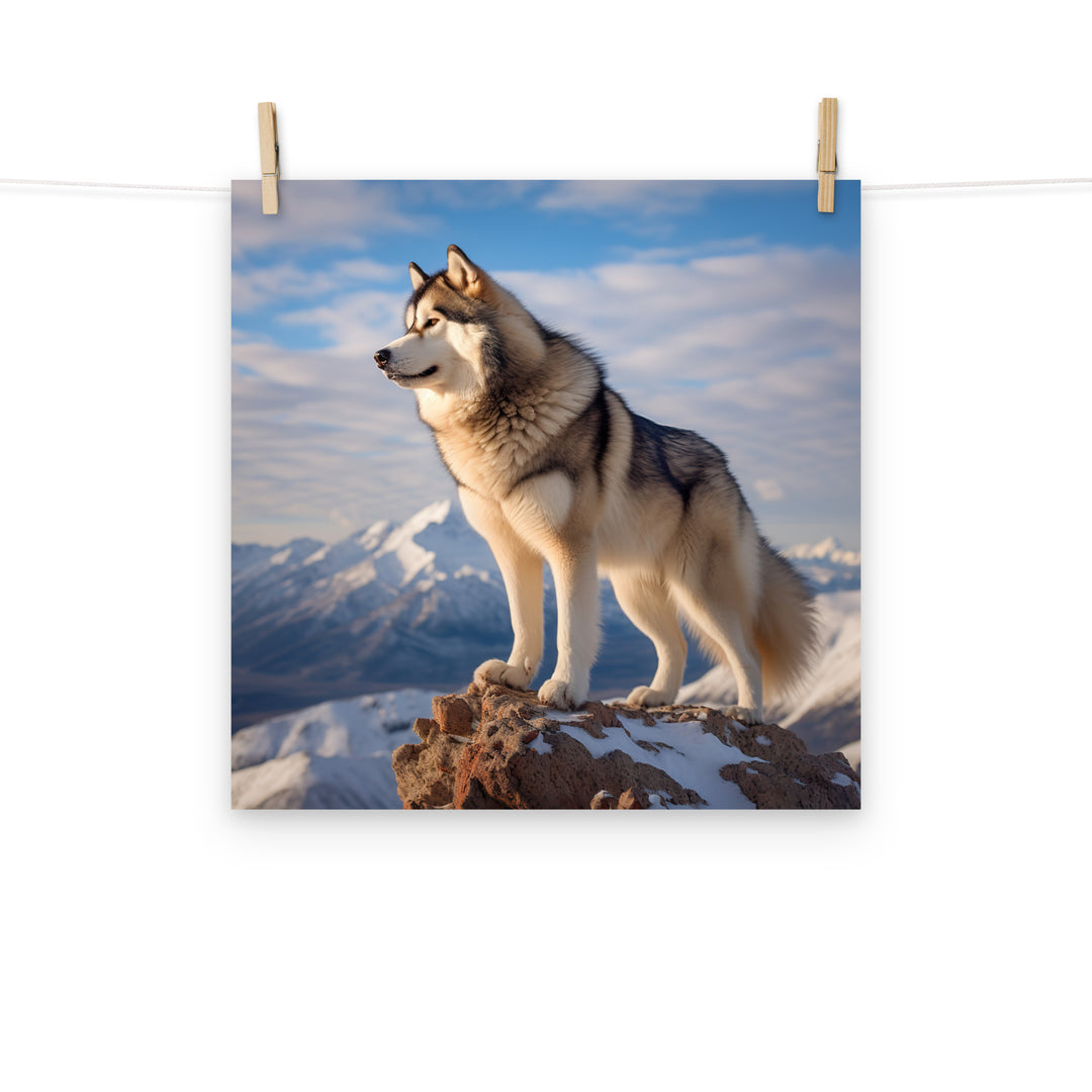 Alaskan Malamute Photo paper poster - PosterfyAI.com