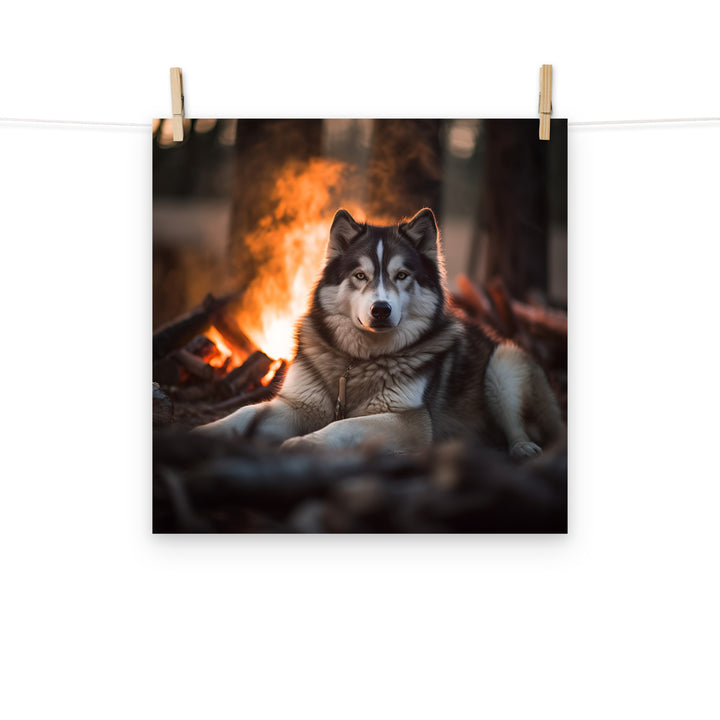 Alaskan Malamute Photo paper poster - PosterfyAI.com