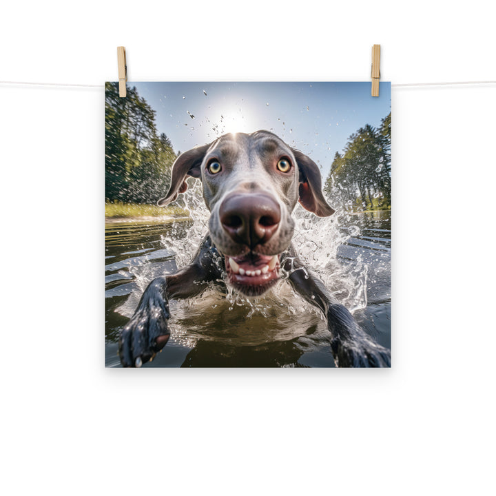 Weimaraner Photo paper poster - PosterfyAI.com