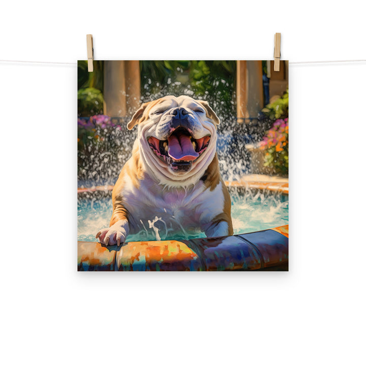 Bulldog Photo paper poster - PosterfyAI.com