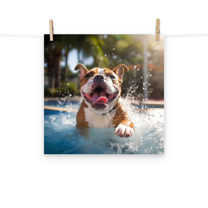 Bulldog Photo paper poster - PosterfyAI.com