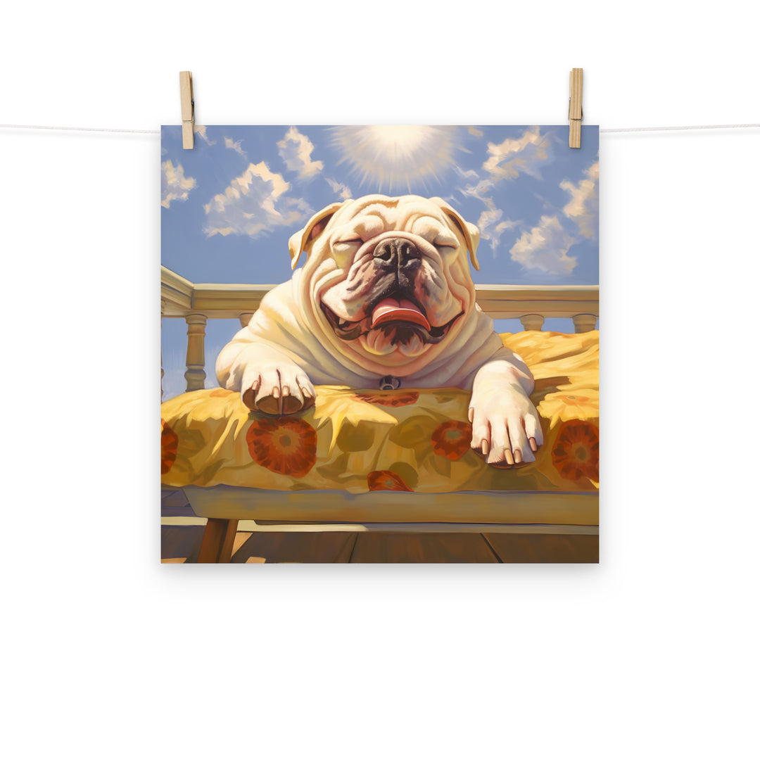 Bulldog Photo paper poster - PosterfyAI.com