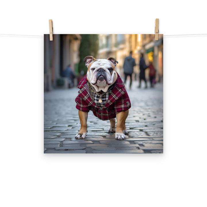 Bulldog Photo paper poster - PosterfyAI.com