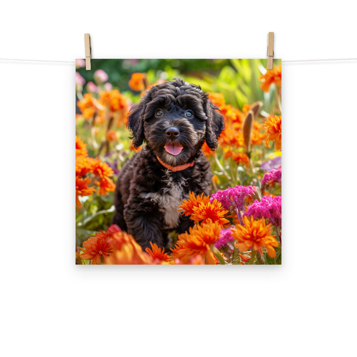 Portuguese Water Dog Photo paper poster - PosterfyAI.com