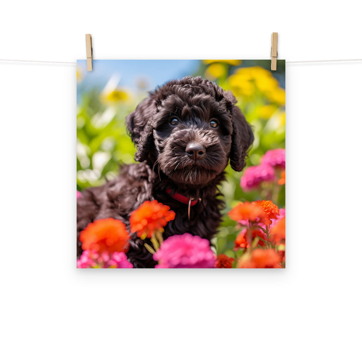 Portuguese Water Dog Photo paper poster - PosterfyAI.com