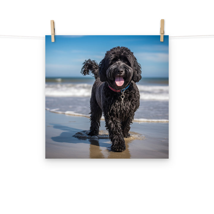 Portuguese Water Dog Photo paper poster - PosterfyAI.com