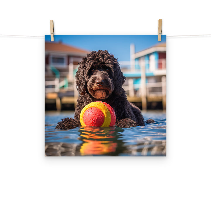 Portuguese Water Dog Photo paper poster - PosterfyAI.com