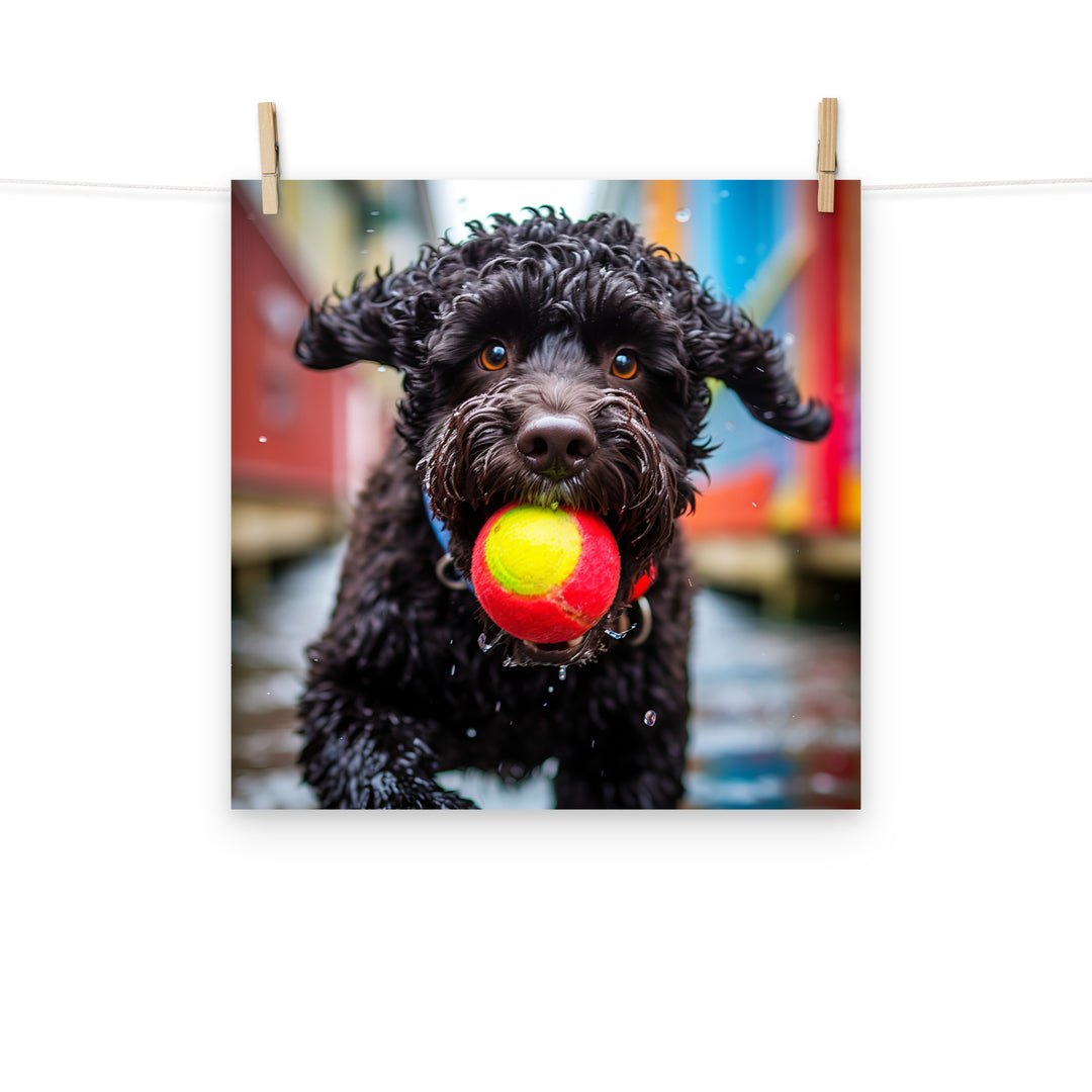 Portuguese Water Dog Photo paper poster - PosterfyAI.com