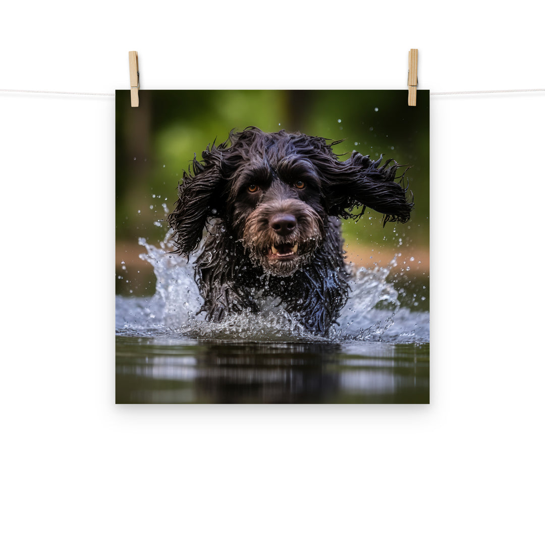 Portuguese Water Dog Photo paper poster - PosterfyAI.com