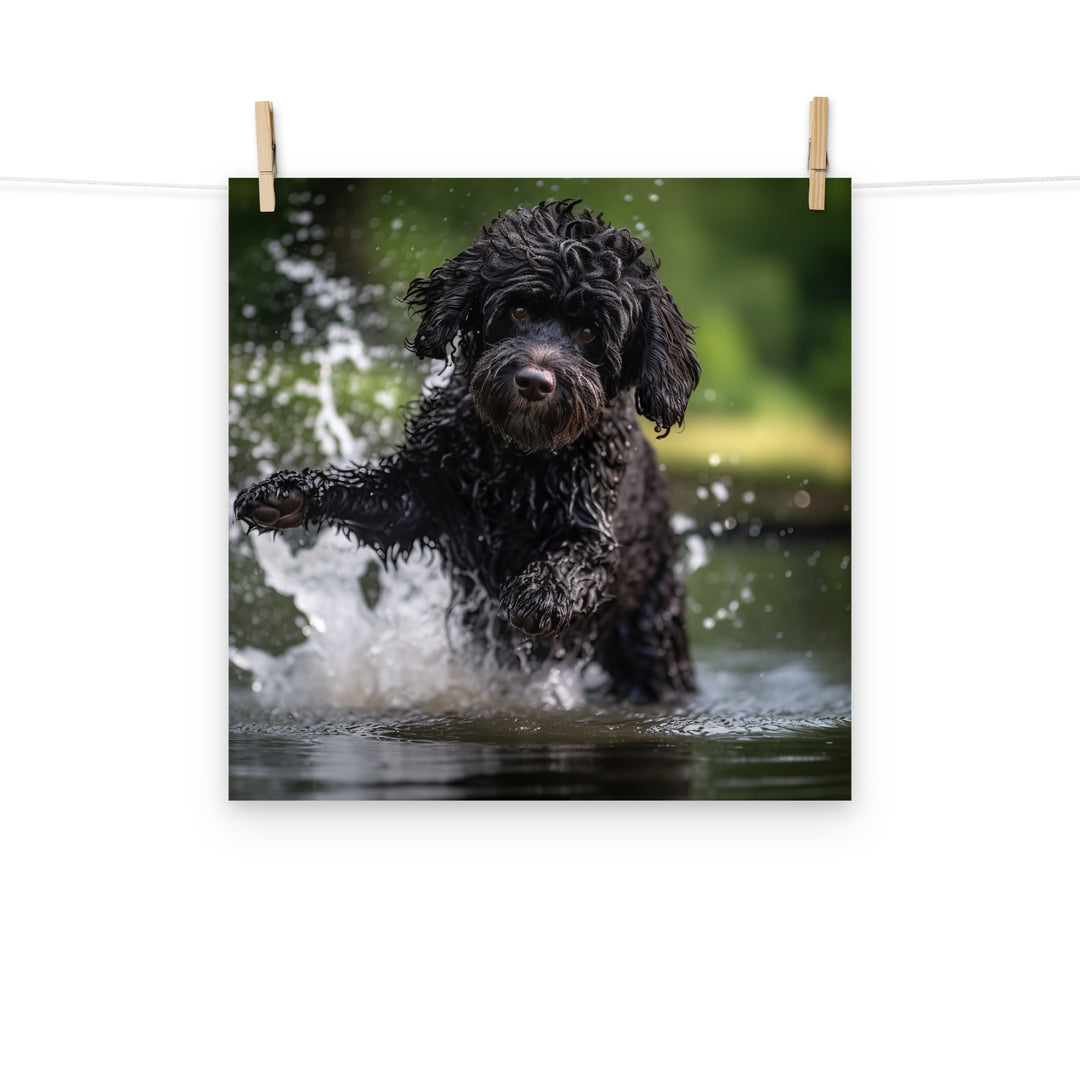 Portuguese Water Dog Photo paper poster - PosterfyAI.com