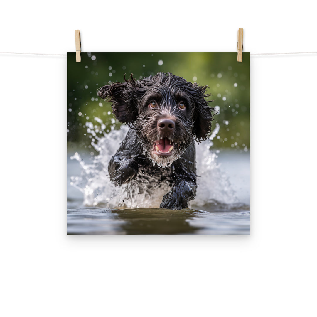 Portuguese Water Dog Photo paper poster - PosterfyAI.com