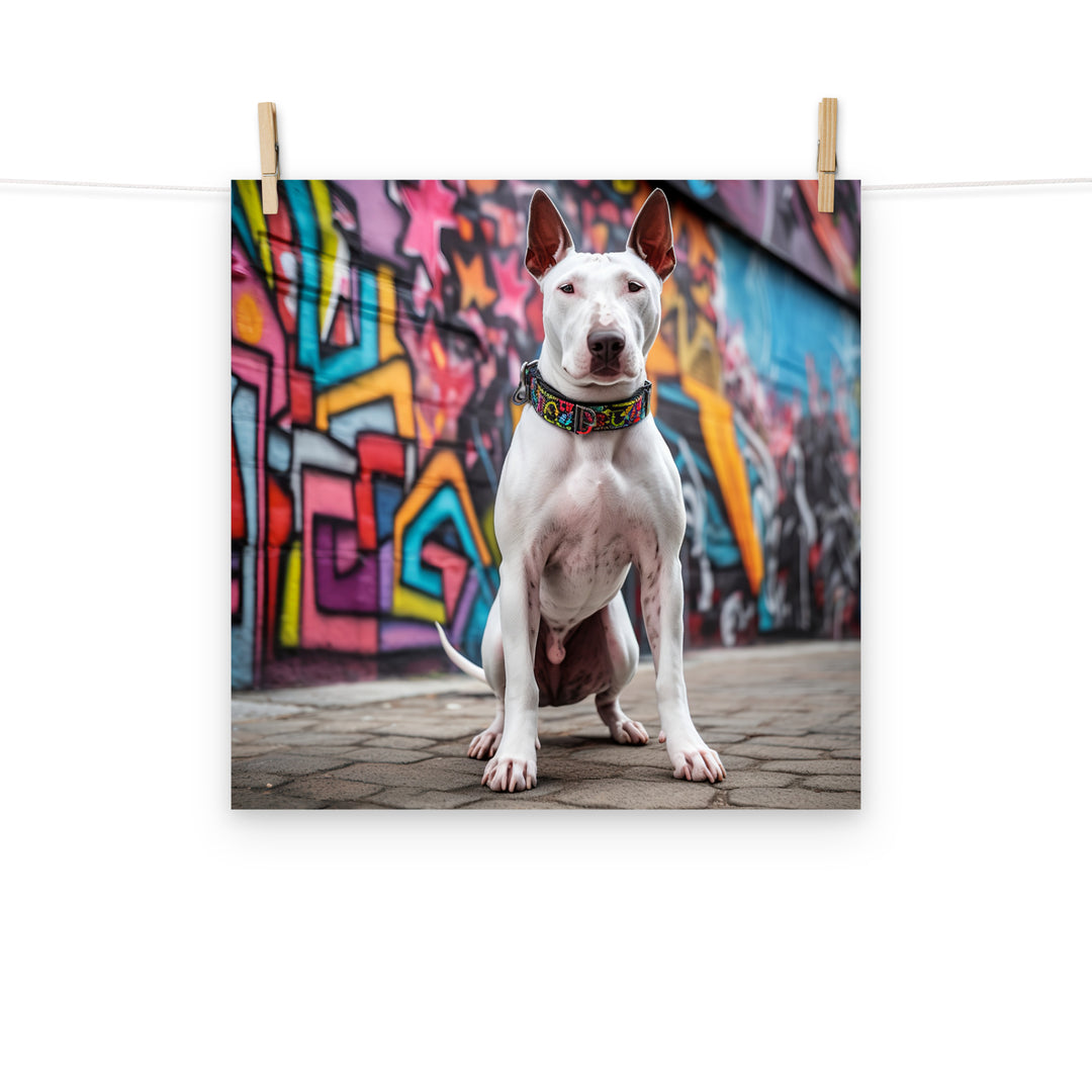 Bull Terrier Photo paper poster - PosterfyAI.com