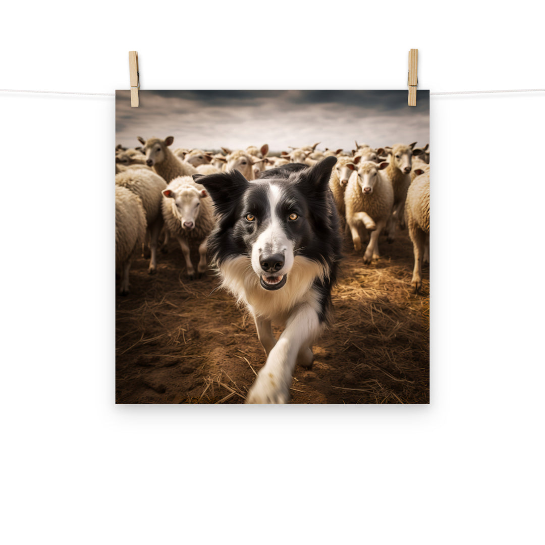 Border Collie Photo paper poster - PosterfyAI.com