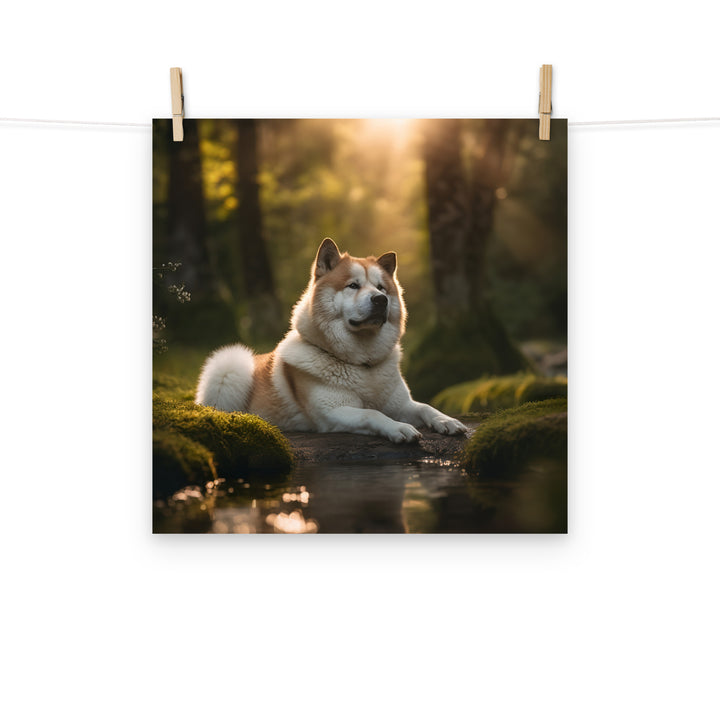 Akita Photo paper poster - PosterfyAI.com