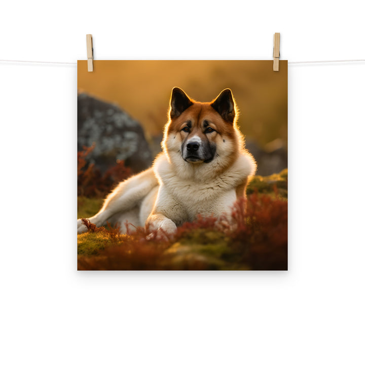 Akita Photo paper poster - PosterfyAI.com