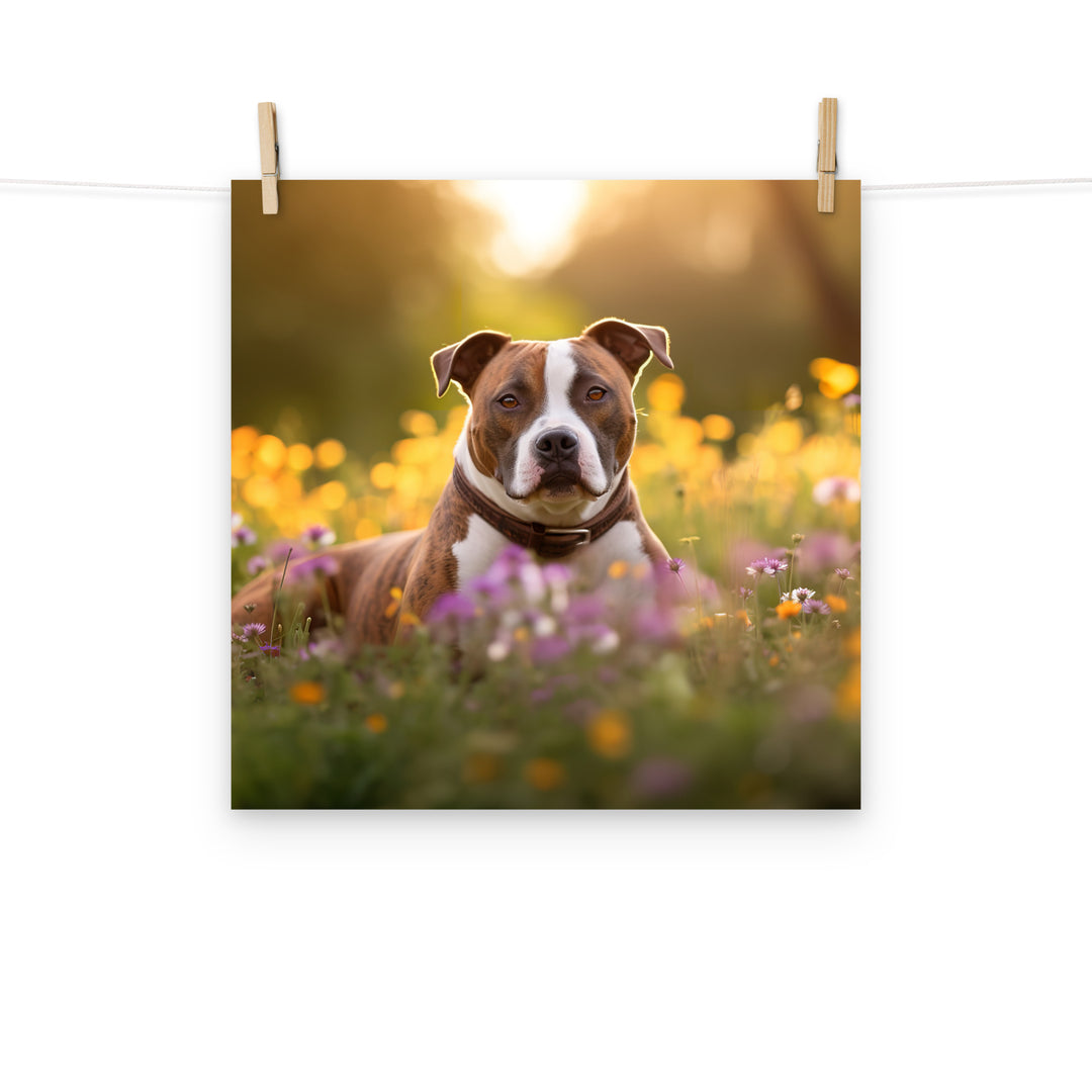 American Staffordshire Terrier Photo paper poster - PosterfyAI.com