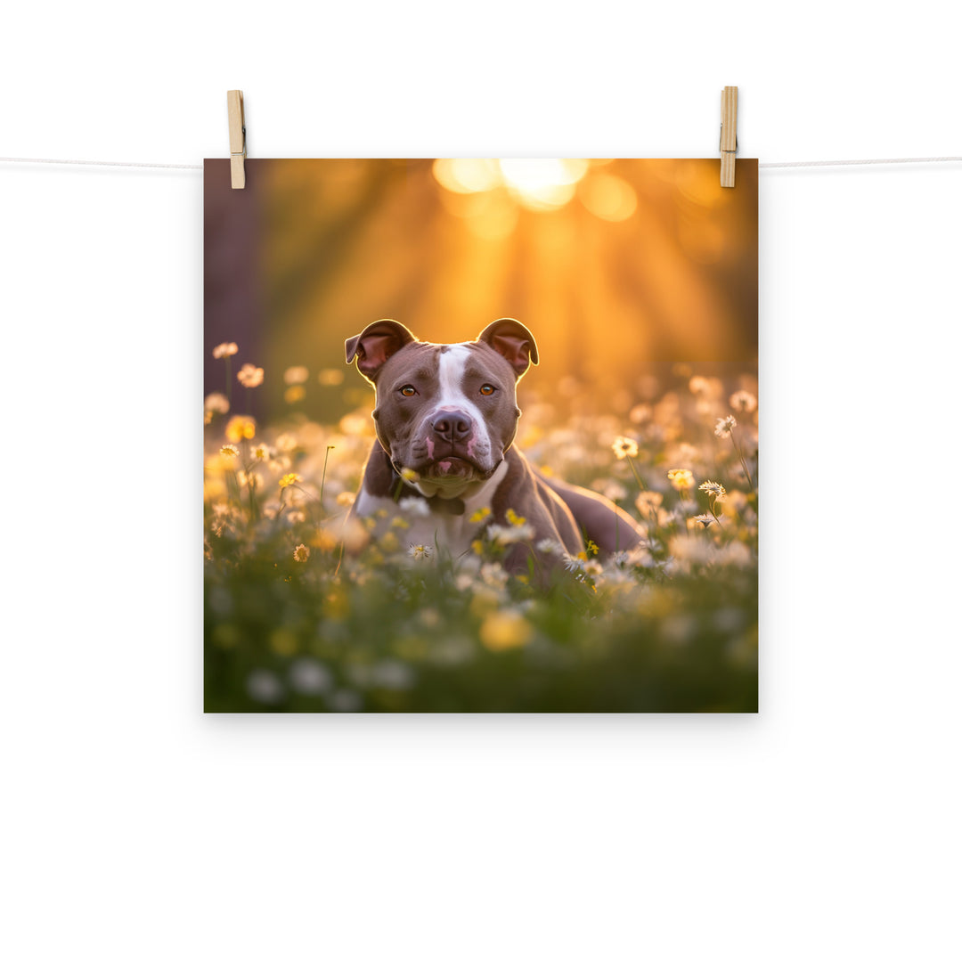 American Staffordshire Terrier Photo paper poster - PosterfyAI.com