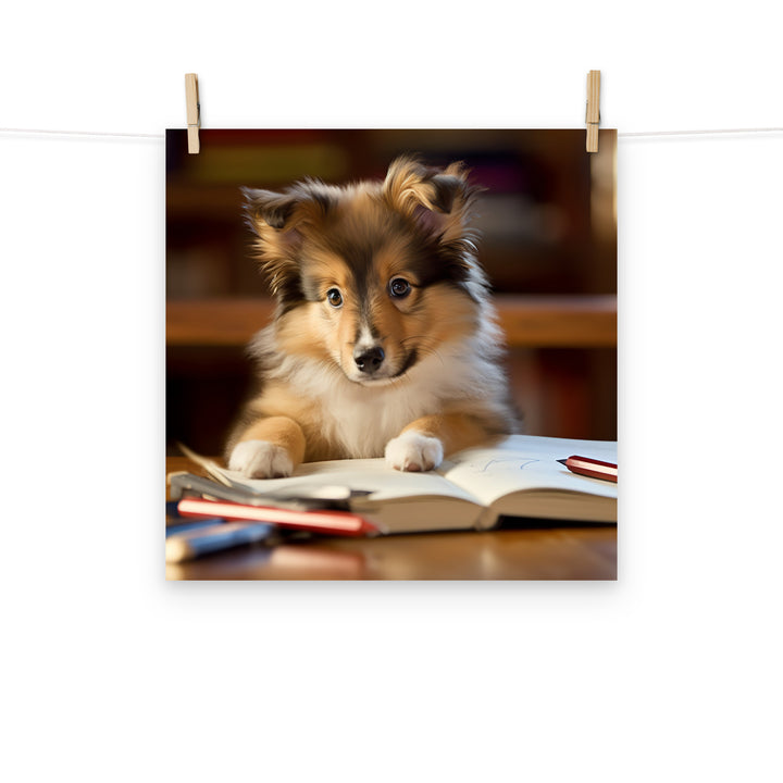 Shetland Sheepdog Photo paper poster - PosterfyAI.com