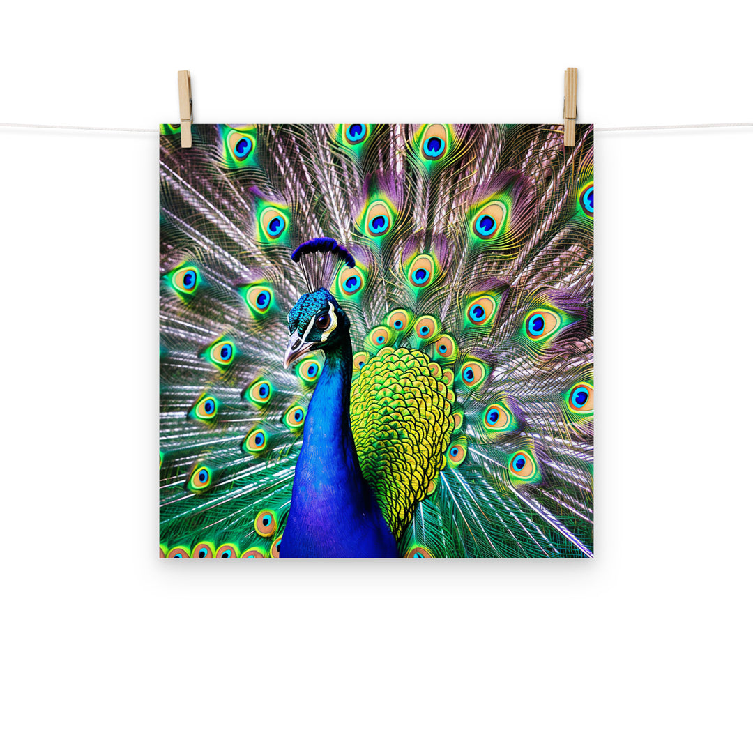 Peacock Photo paper poster - PosterfyAI.com