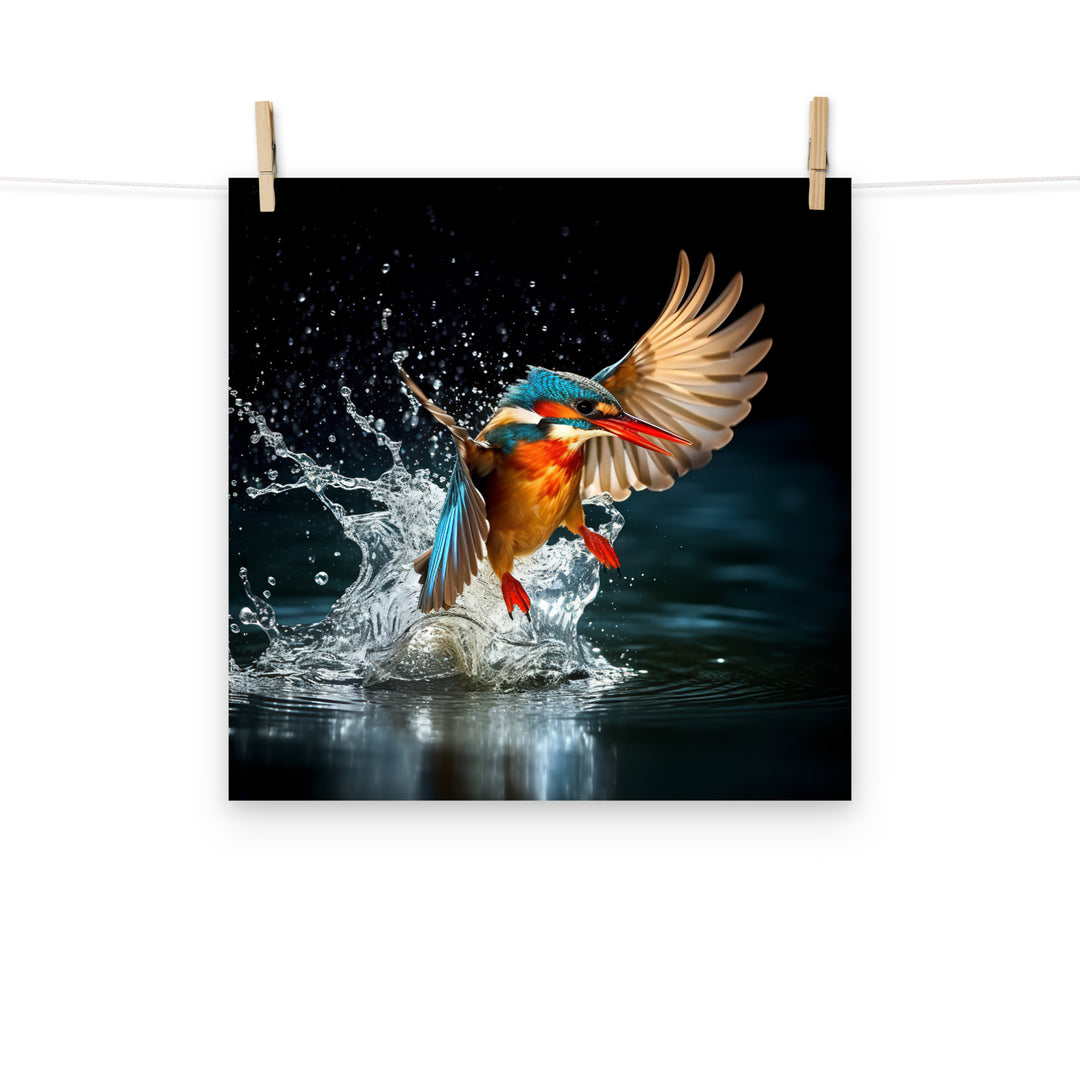 Kingfisher Photo paper poster - PosterfyAI.com