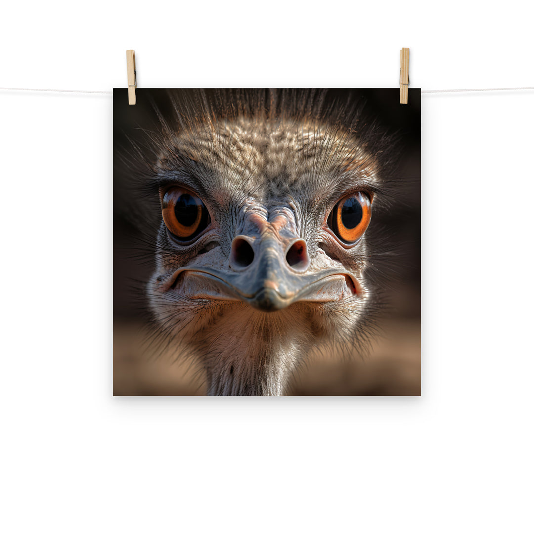 Ostrich Photo paper poster - PosterfyAI.com