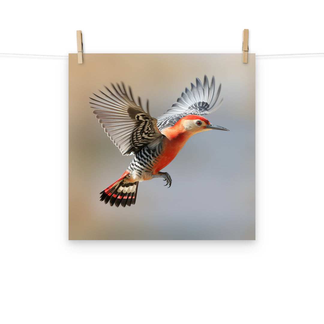 Woodpecker Photo paper poster - PosterfyAI.com