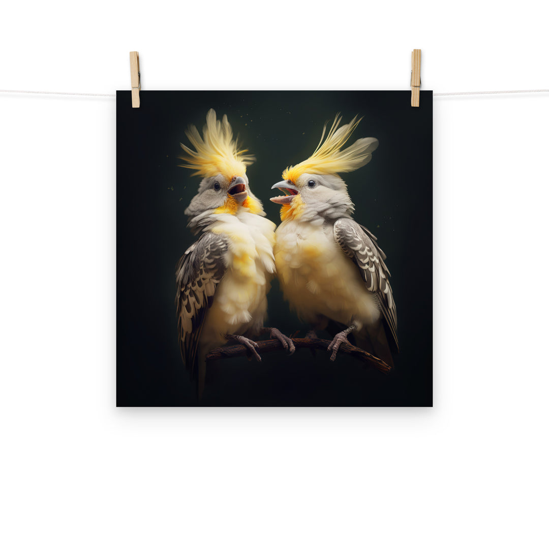 Cockatiels Photo paper poster - PosterfyAI.com