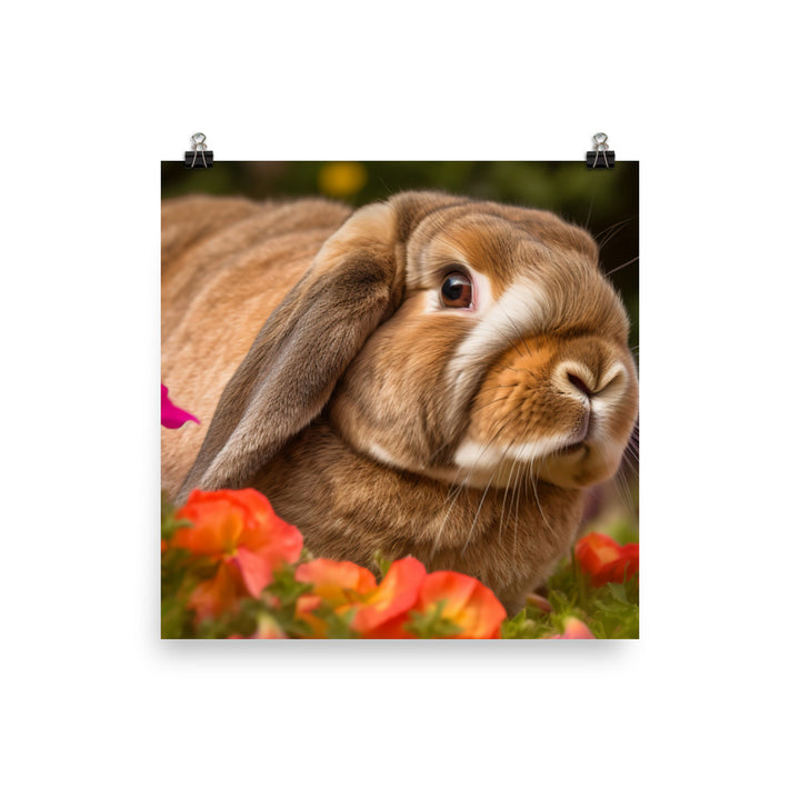 Majestic French Lop Photo paper poster - PosterfyAI.com