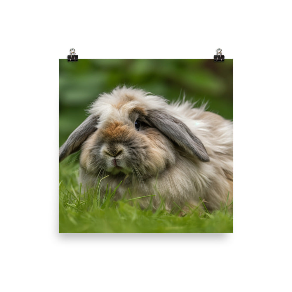 Fluffy American Fuzzy Lop Photo paper poster - PosterfyAI.com