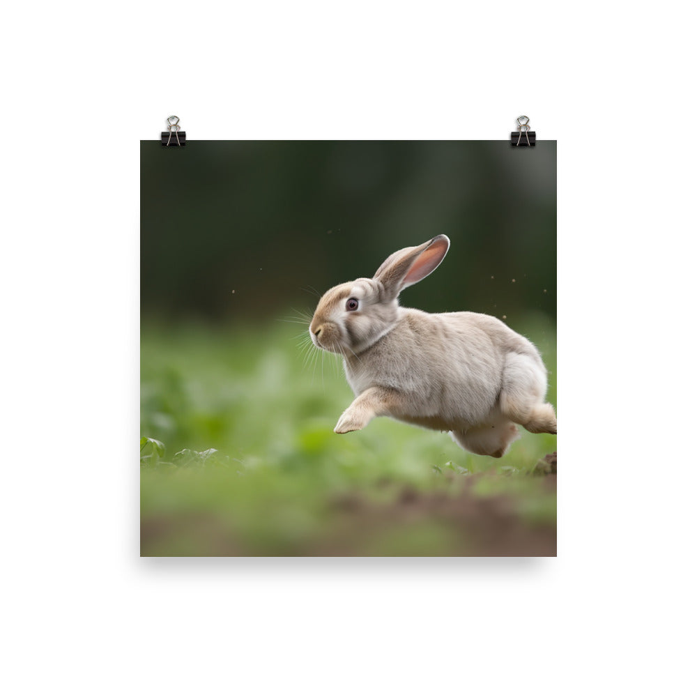 Playful French Lop Photo paper poster - PosterfyAI.com