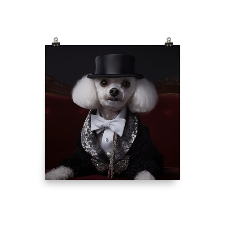 The Glamorous Poodle Photo paper poster - PosterfyAI.com