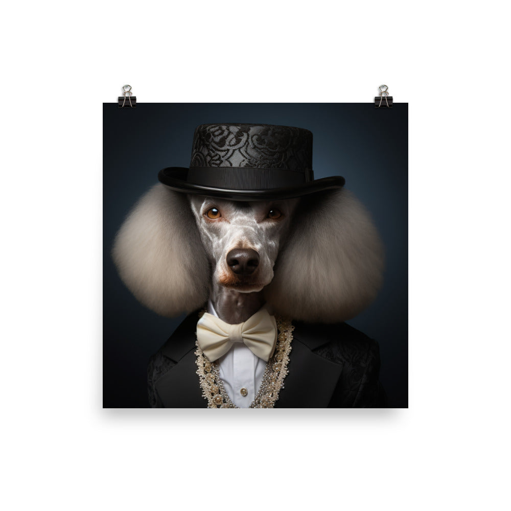 The Glamorous Poodle Photo paper poster - PosterfyAI.com