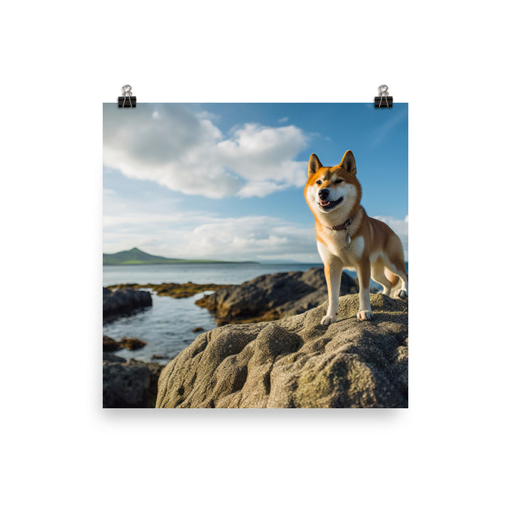 Shiba Inu Gazing Out Photo paper poster - PosterfyAI.com