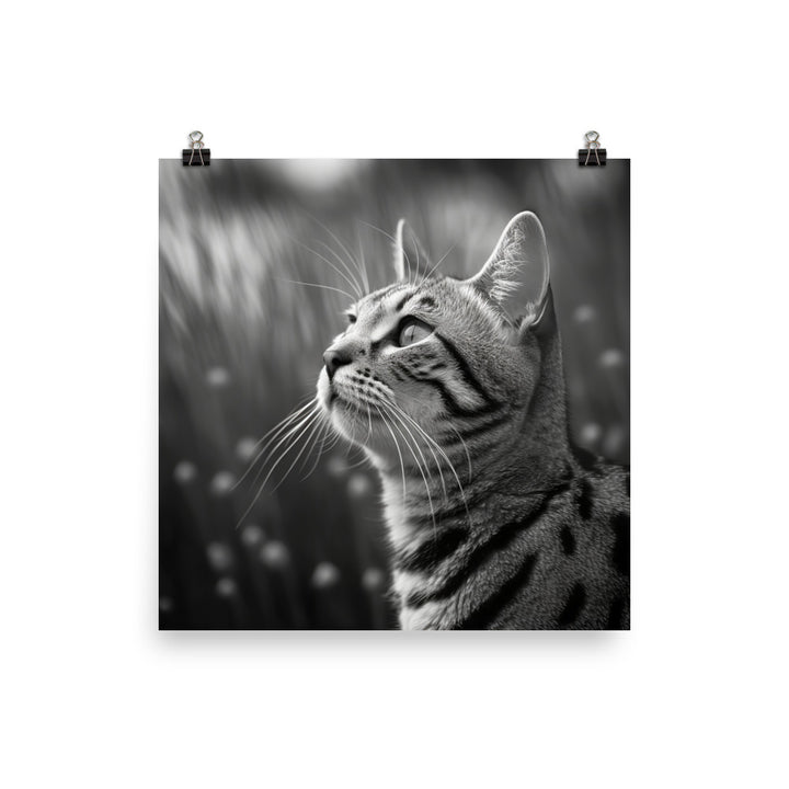 Egyptian Mau Cat Photo paper poster - PosterfyAI.com