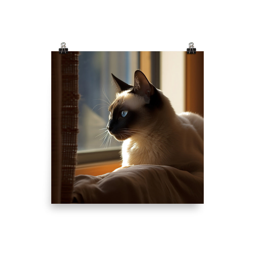 Siamese Serenity Photo paper poster - PosterfyAI.com