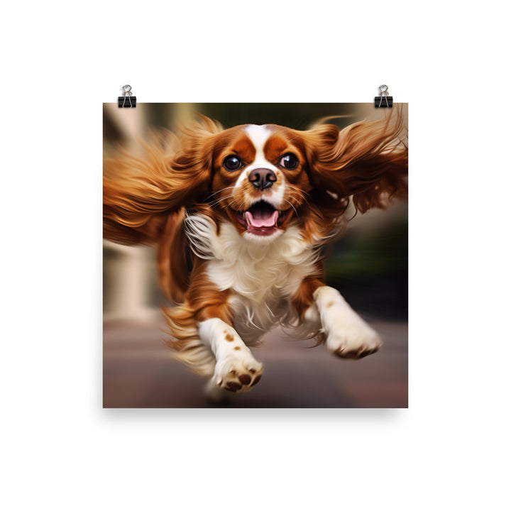 Cavalier King Charles Spaniel Photo paper poster - PosterfyAI.com