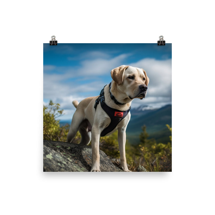 A Labrador Retriever enjoying the great outdoors Photo paper poster - PosterfyAI.com