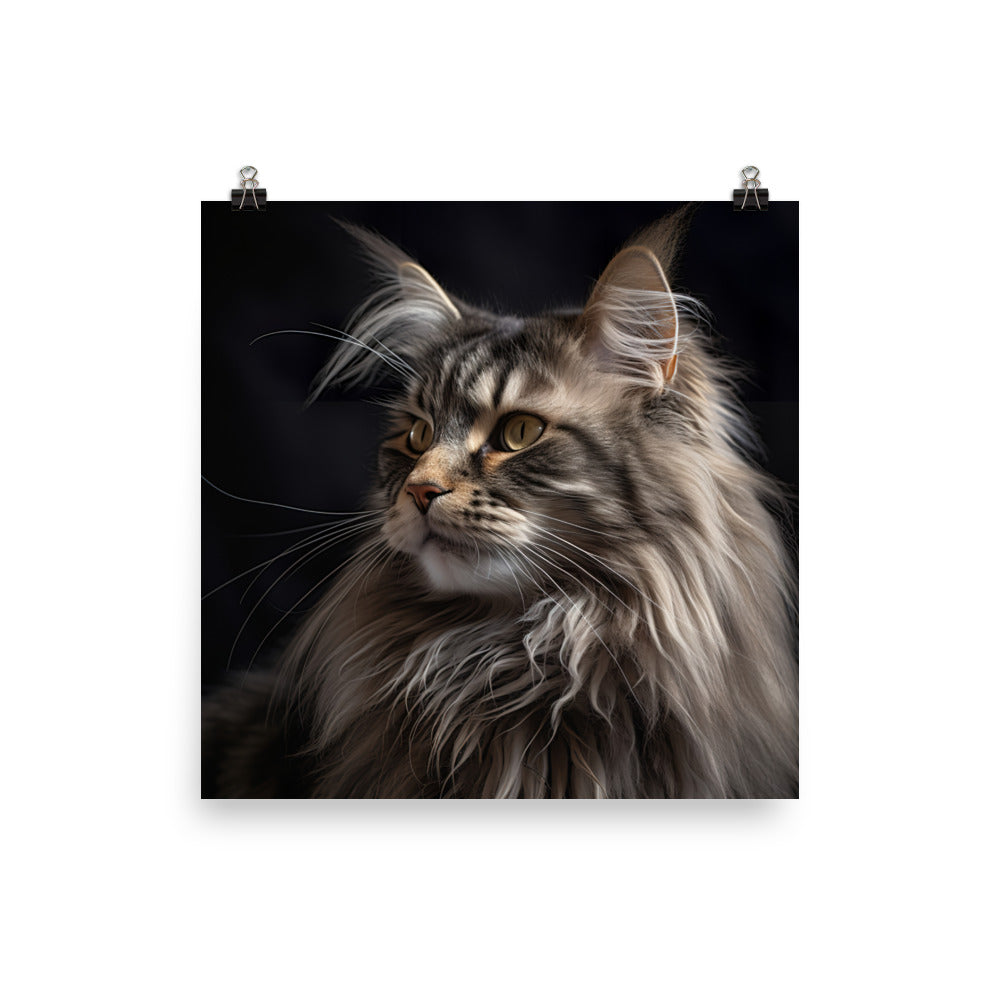 Norwegian Forest Cat Photo paper poster - PosterfyAI.com