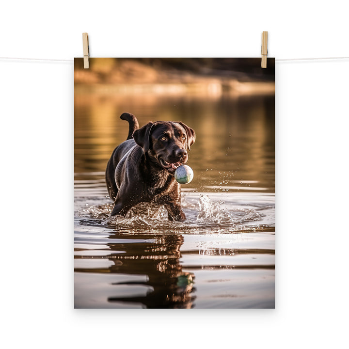 Labrador Retriever Photo paper poster - PosterfyAI.com