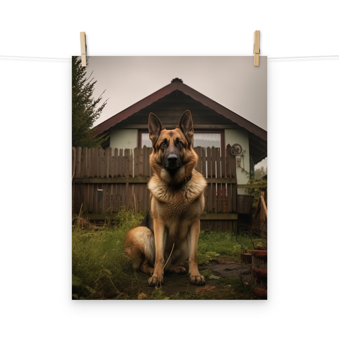 German Shepherd Photo paper poster - PosterfyAI.com