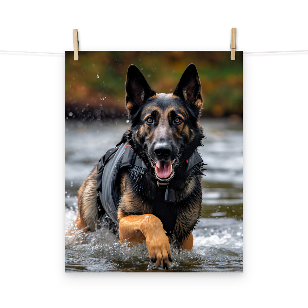 German Shepherd Photo paper poster - PosterfyAI.com